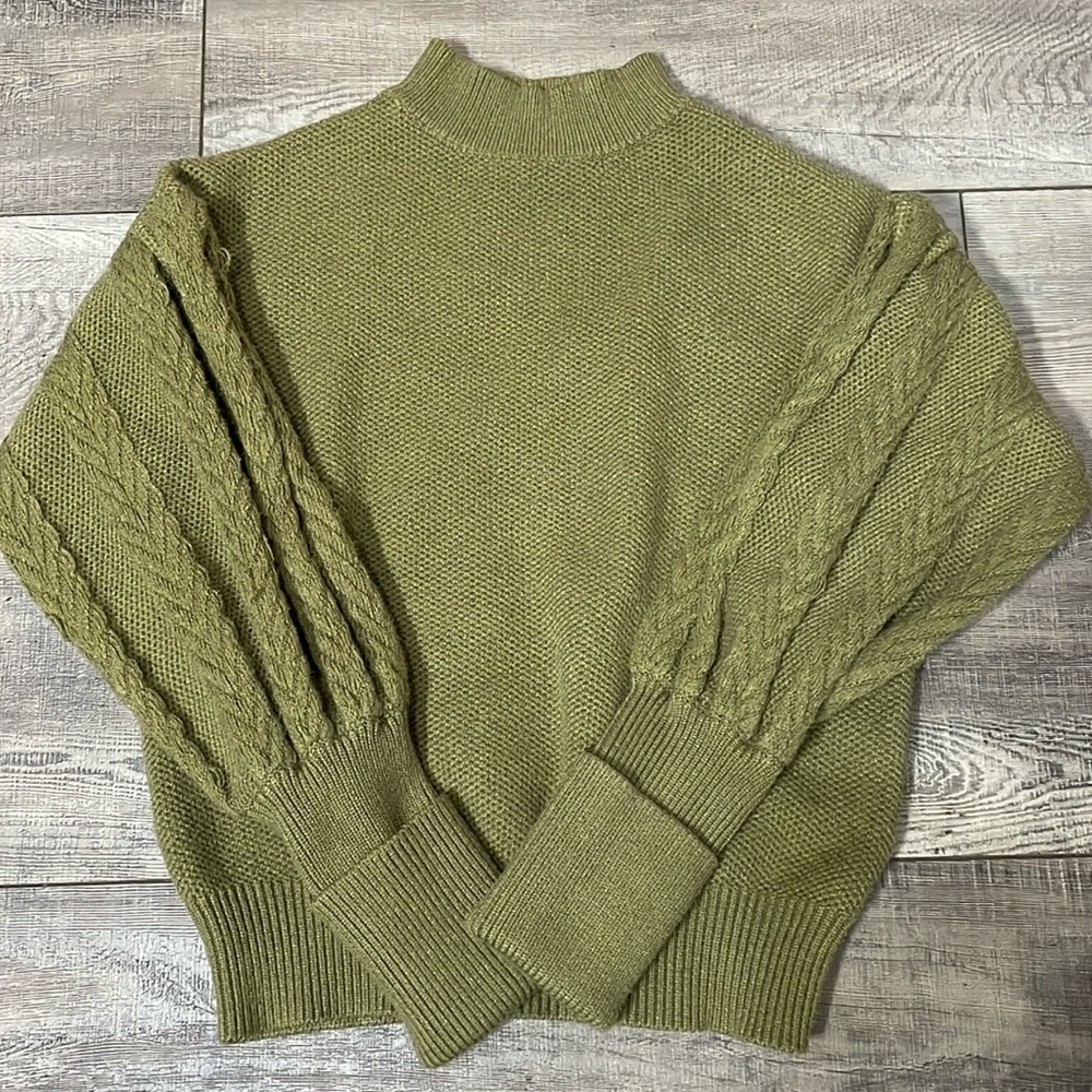 Anthropologie Sage Green Turtleneck Sweater